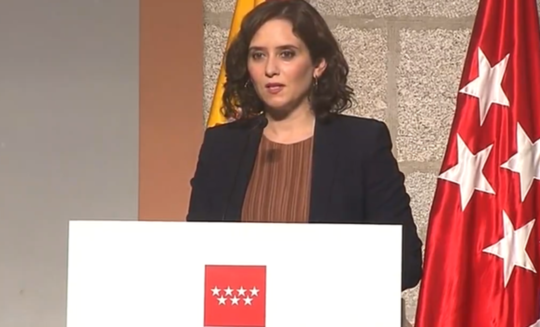 Isabel Díaz Ayuso en rueda de prensa